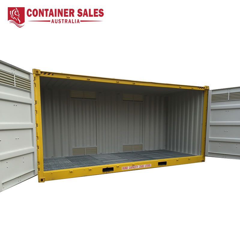 20ft Dangerous Goods Storage Shipping Container Side Opened
