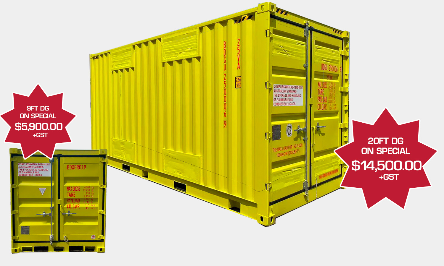 Dangerous Goods Containers on Sale Special Brisbane QLD — Special Rates Ex Brisbane & Maryborough